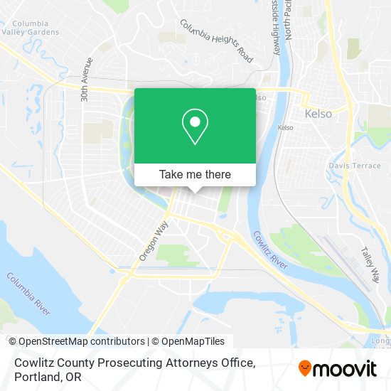 Mapa de Cowlitz County Prosecuting Attorneys Office