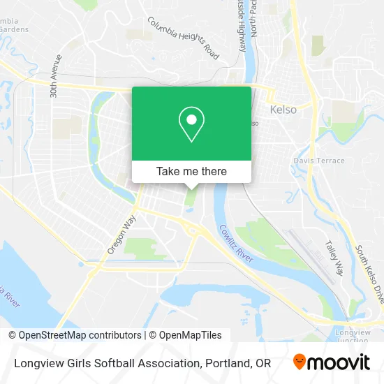 Longview Girls Softball Association map