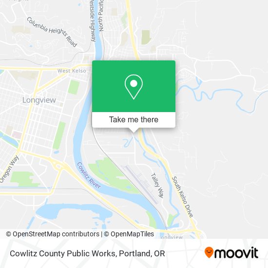 Cowlitz County Public Works map