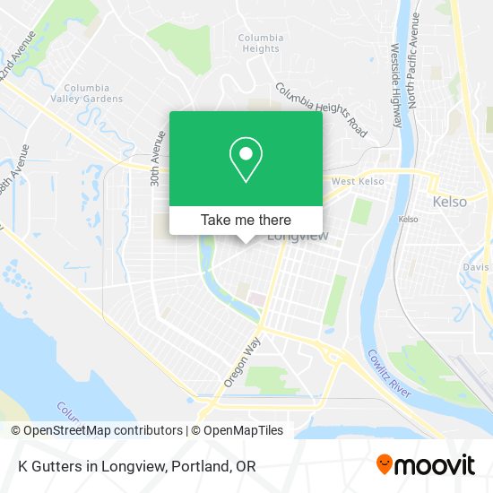 K Gutters in Longview map