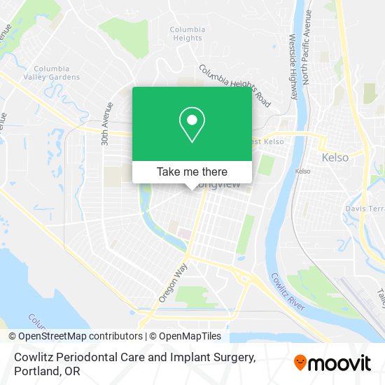 Mapa de Cowlitz Periodontal Care and Implant Surgery