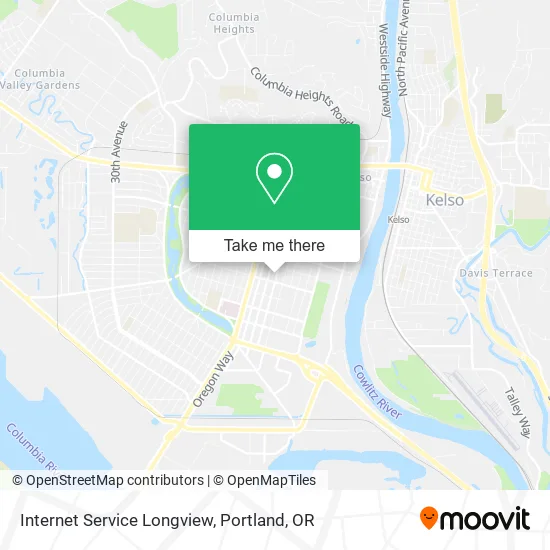 Mapa de Internet Service Longview