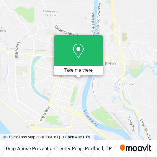 Drug Abuse Prevention Center Pcap map