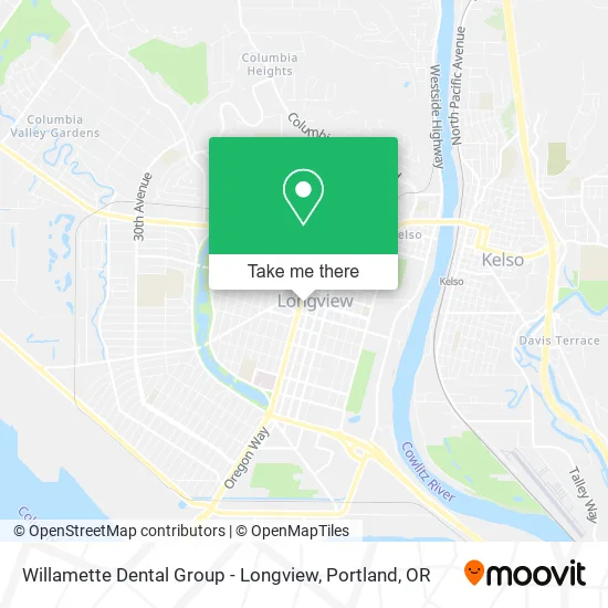 Mapa de Willamette Dental Group - Longview