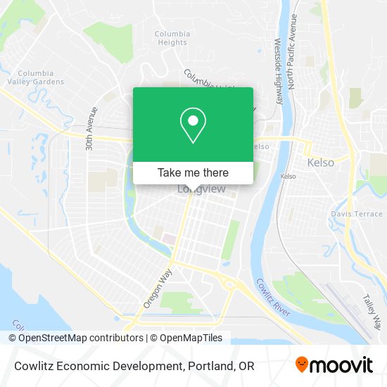 Cowlitz Economic Development map