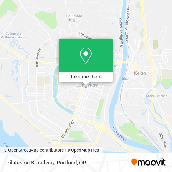Pilates on Broadway map
