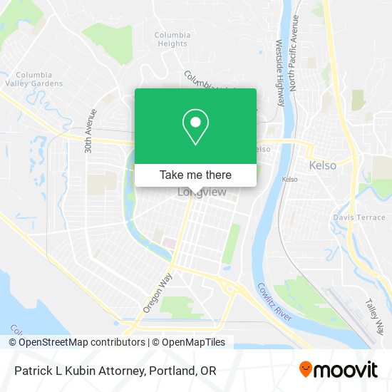 Patrick L Kubin Attorney map