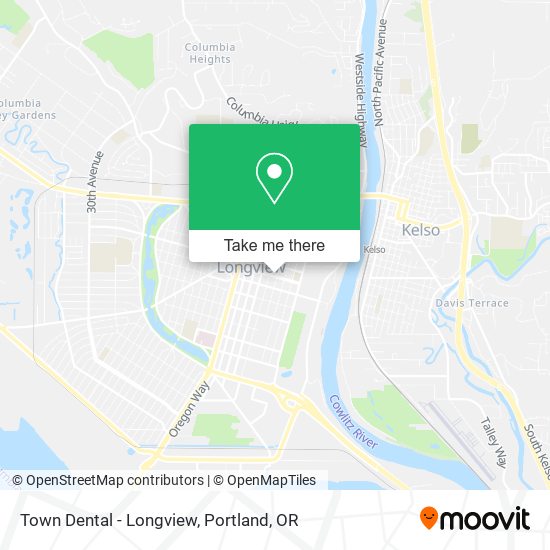 Town Dental - Longview map