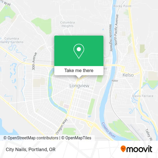 City Nails map