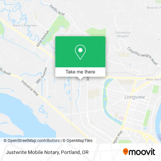 Justwrite Mobile Notary map
