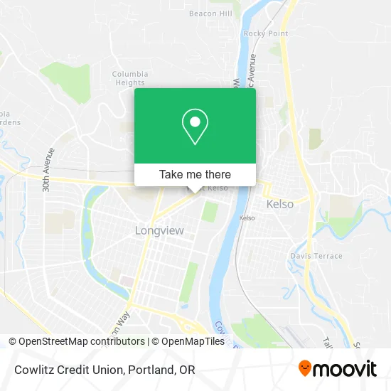 Mapa de Cowlitz Credit Union