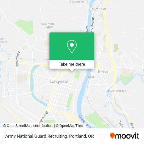 Mapa de Army National Guard Recruiting