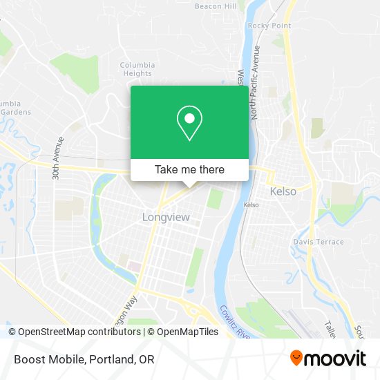 Mapa de Boost Mobile