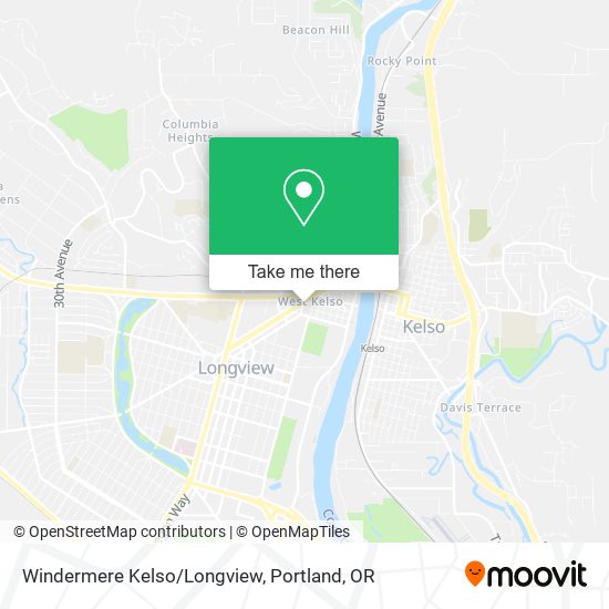 Windermere Kelso/Longview map