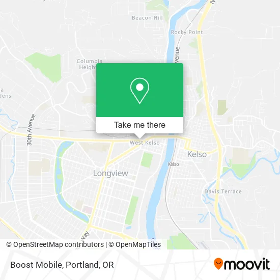 Mapa de Boost Mobile