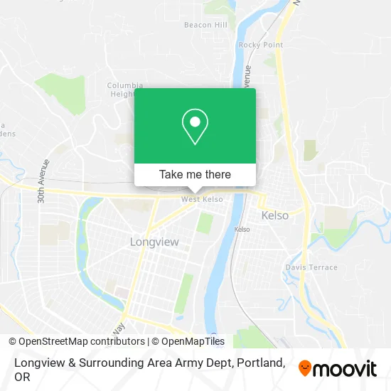 Mapa de Longview & Surrounding Area Army Dept