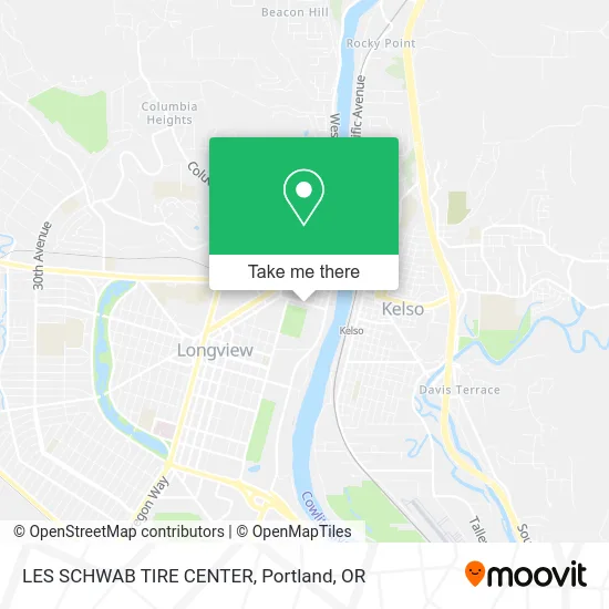 LES SCHWAB TIRE CENTER map