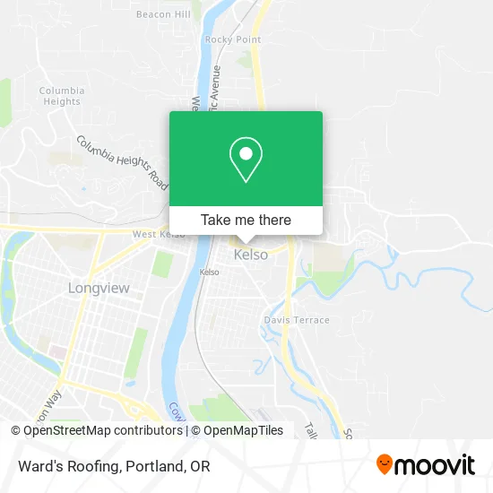 Ward's Roofing map