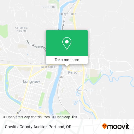 Mapa de Cowlitz County Auditor