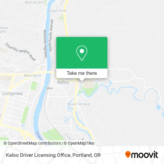 Kelso Driver Licensing Office map