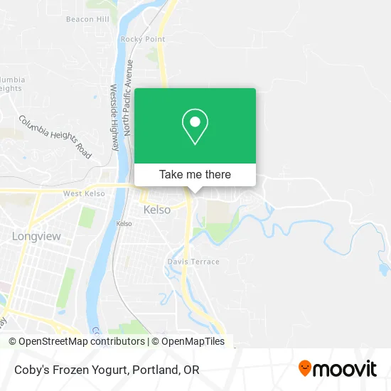 Coby's Frozen Yogurt map