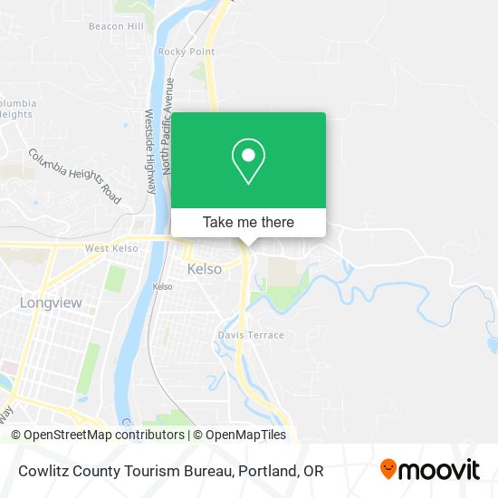 Mapa de Cowlitz County Tourism Bureau