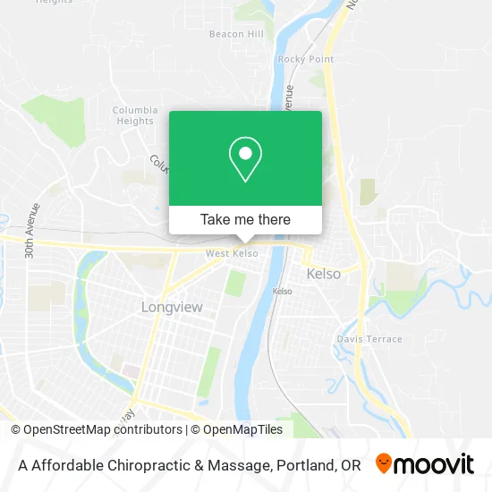 A Affordable Chiropractic & Massage map