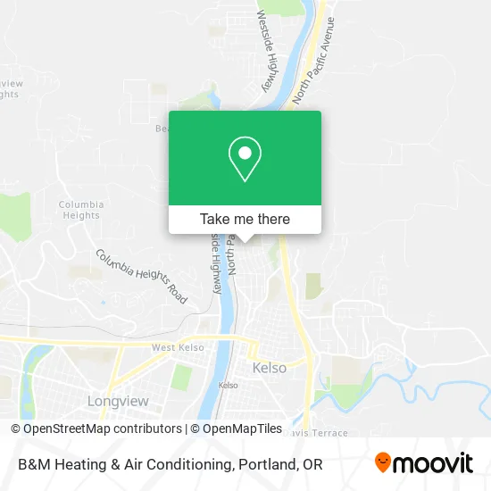 B&M Heating & Air Conditioning map