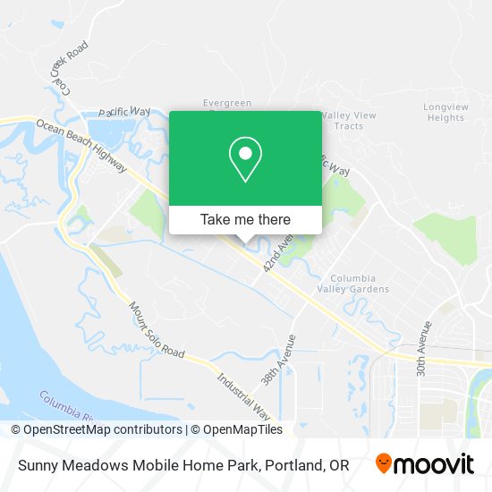 Mapa de Sunny Meadows Mobile Home Park