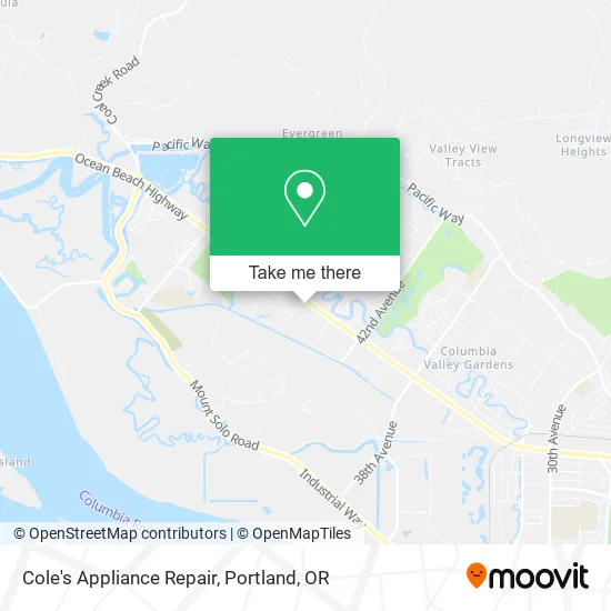 Mapa de Cole's Appliance Repair