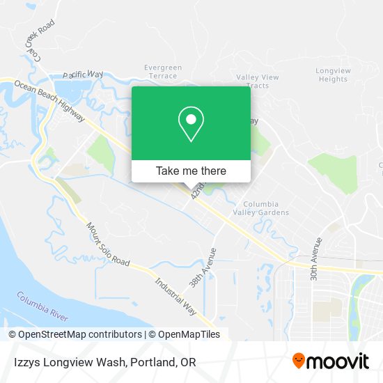 Izzys Longview Wash map