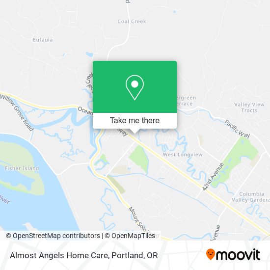 Almost Angels Home Care map