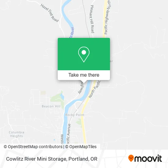 Cowlitz River Mini Storage map