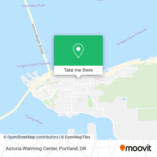 Astoria Warming Center map