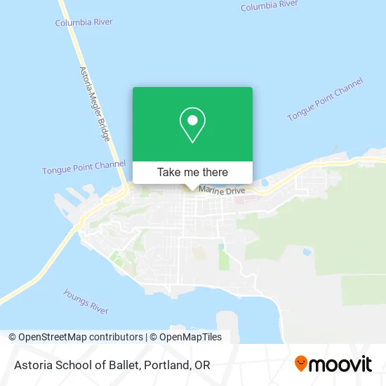 Astoria School of Ballet map