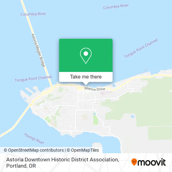 Mapa de Astoria Downtown Historic District Association