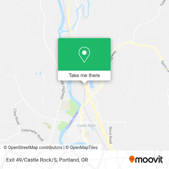 Exit 49/Castle Rock/S map
