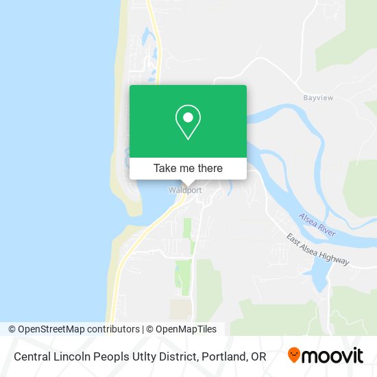 Mapa de Central Lincoln Peopls Utlty District