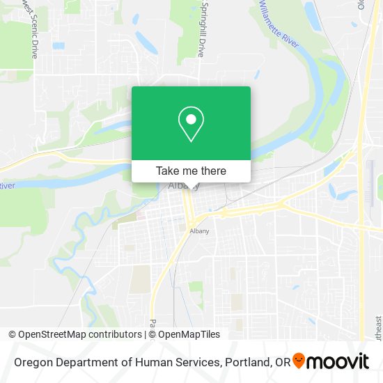Mapa de Oregon Department of Human Services