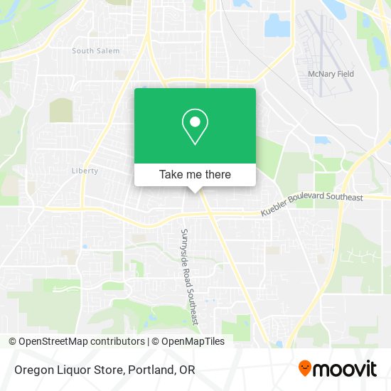 Oregon Liquor Store map