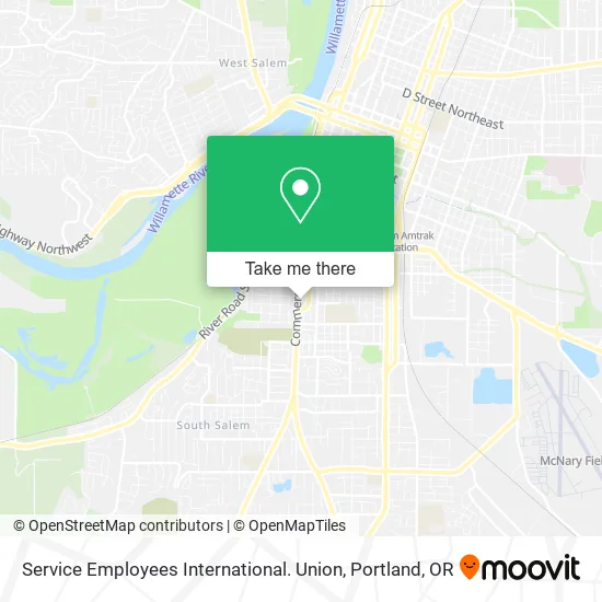Service Employees International. Union map