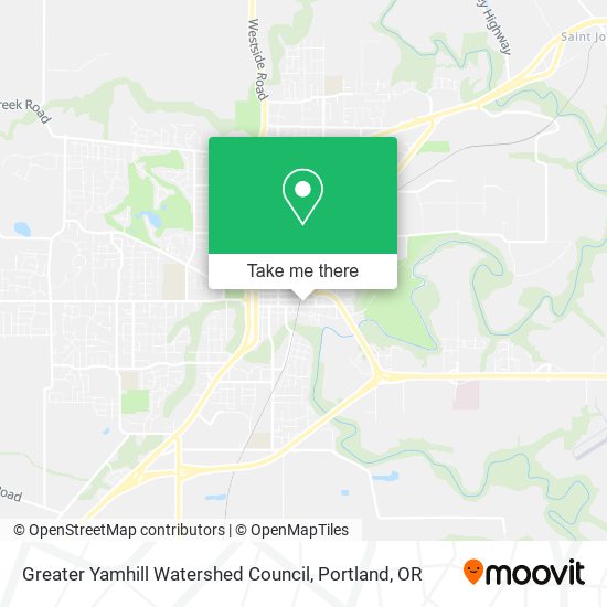 Mapa de Greater Yamhill Watershed Council