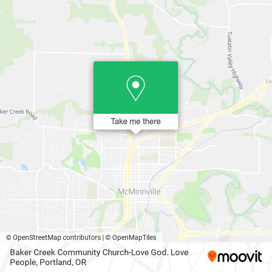 Baker Creek Community Church-Love God. Love People map