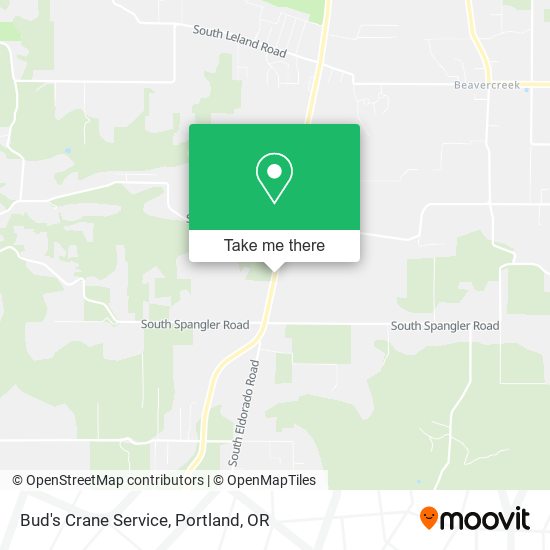 Bud's Crane Service map