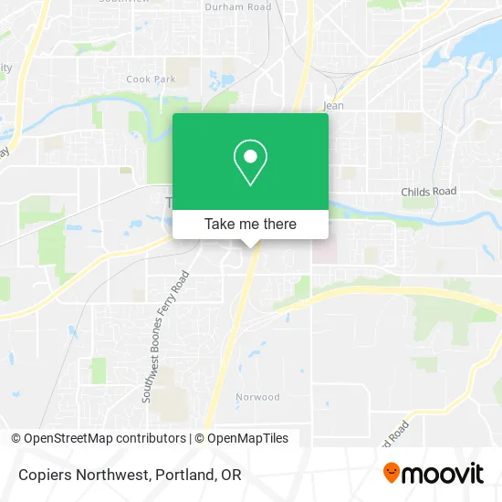 Copiers Northwest map