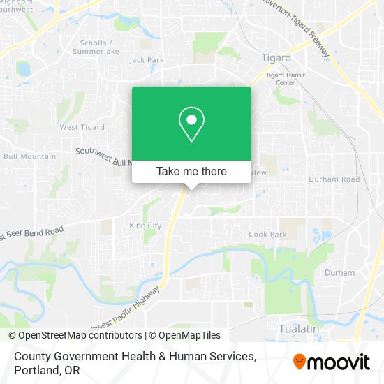 County Government Health & Human Services map