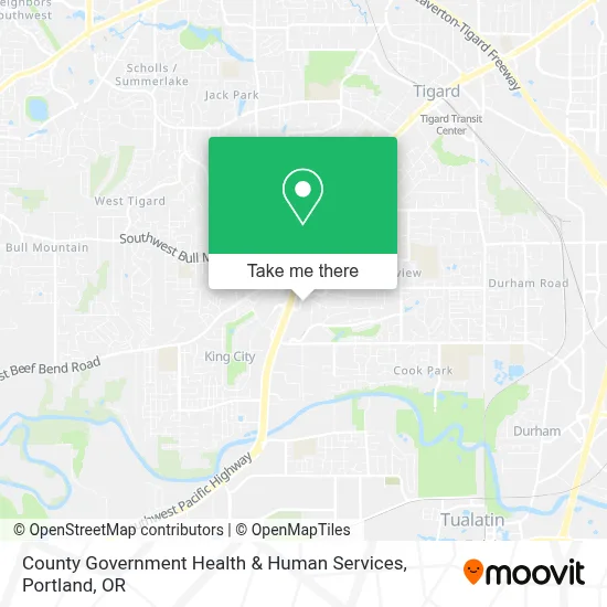 County Government Health & Human Services map