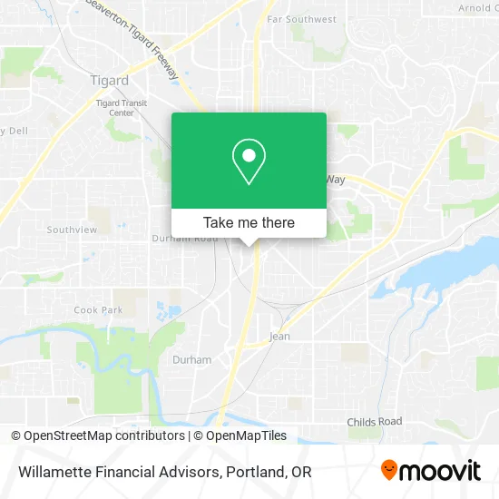 Willamette Financial Advisors map