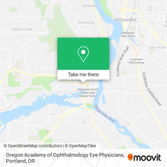 Mapa de Oregon Academy of Ophthalmology Eye Physicians