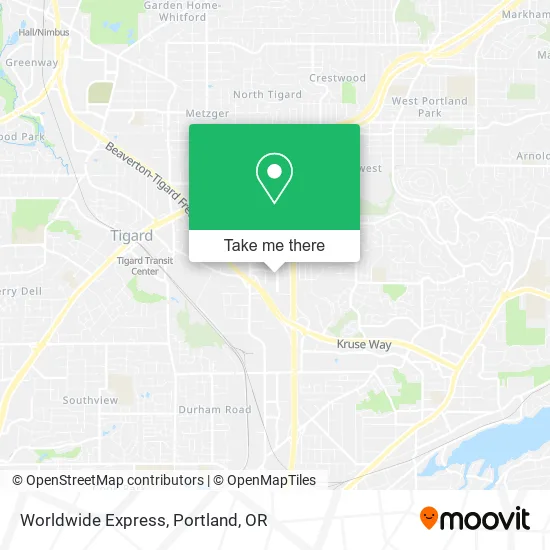 Mapa de Worldwide Express